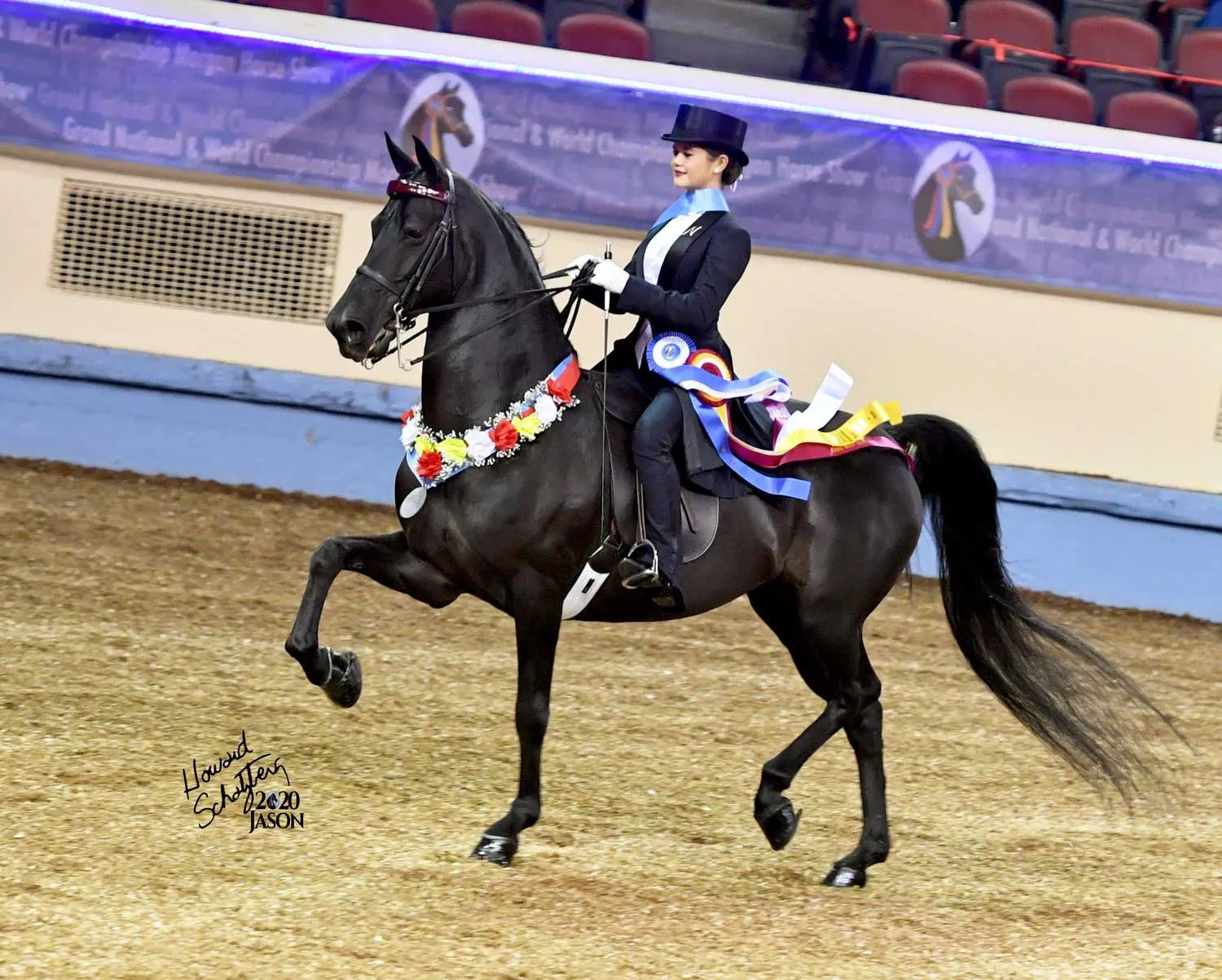 Rushton Stables rider competing at a championship show